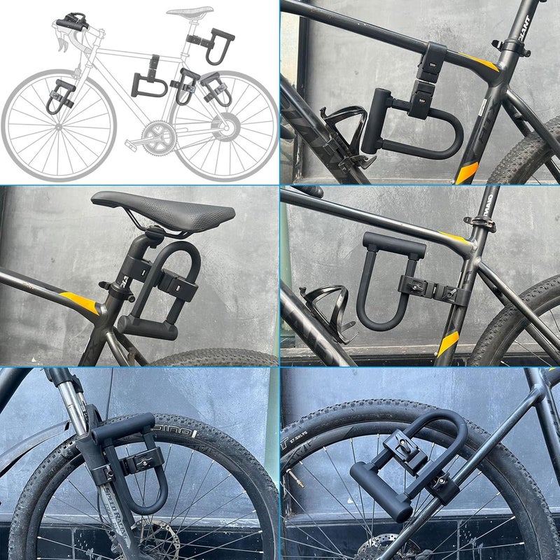 SODOI U-Lock Holder/Clamp for Kryptonite and Most Other U-Locks, Heavy Duty Use, No Noise, Suitable for Round Tube Bike Frame - Image 4